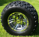 10" BULLDOG Gunmetal Wheels and 20x10-10 DOT All Terrain Tires - Set of 4