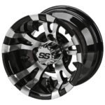 10" VAMPIRE Machined Golf Cart Wheels and 205/50-10 DOT Low Profile Golf Cart Tires Combo - Set of 4 - Image 3