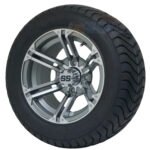 12" TERMINATOR Gunmetal Wheels and 215/50-12 ComfortRide DOT Tires - Set of 4