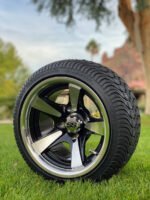12" BULLITT Machined/Black Aluminum Wheels and 215/40-12 Low Profile DOT Tires Combo - Set of 4 - Image 5