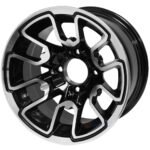 12" LIZARD Machined Golf Cart Wheels and 215/40-12 DOT Low Profile Golf Cart Tires Combo - Set of 4 - Image 4