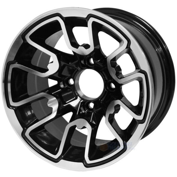 12" LIZARD Machined Golf Cart Wheels and 215/40-12 DOT Low Profile Golf Cart Tires Combo - Set of 4 - Image 4