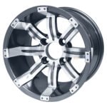 12" TEMPEST Gunmetal Wheels and 23x10.5-12 All Terrain Tires Combo - Set of 4 - Image 5