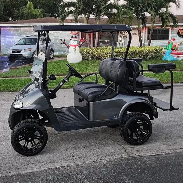 14" Terminator Gloss Black Wheels and STINGER 20x8.5-14" DOT All Terrain Golf Cart Tires Combo - Set of 4 - Image 4