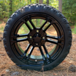 14" Terminator Gloss Black Wheels and STINGER 20x8.5-14" DOT All Terrain Golf Cart Tires Combo - Set of 4 - Image 5
