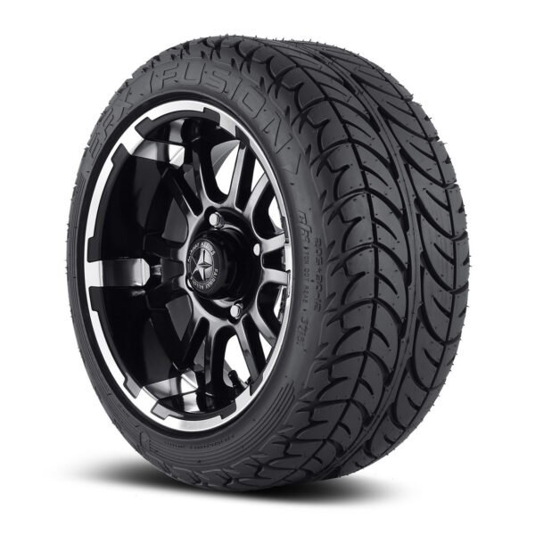 Fairway Alloys 12" Sixer Wheel and EFX Fusion 205/30-12 DOT Tire Combo - Set of 4 - Image 2