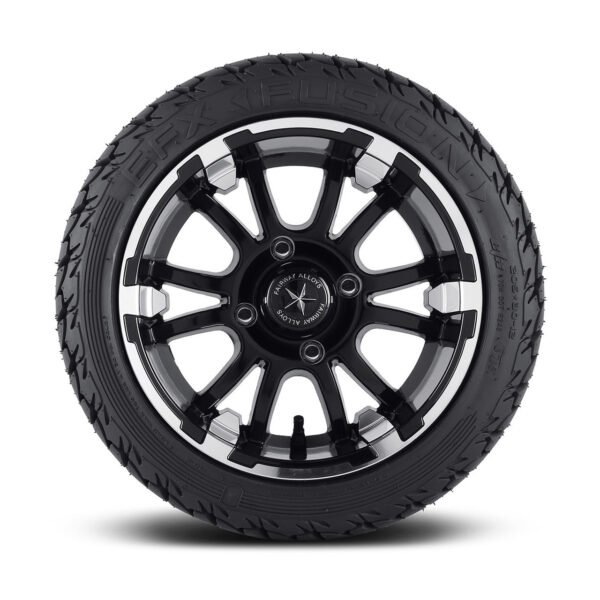 Fairway Alloys 12" Sixer Wheel and EFX Fusion 205/30-12 DOT Tire Combo - Set of 4 - Image 4