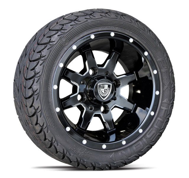 Fairway Alloys 12" Shift Wheel and EFX 205/30-12" Fusion Low Profile Tires Combo - Set of 4 - Image 1