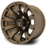12" BOMBER Matte Bronze Wheels and 215/35-12 Low Profile DOT Tires Combo - Set of 4 - Image 5