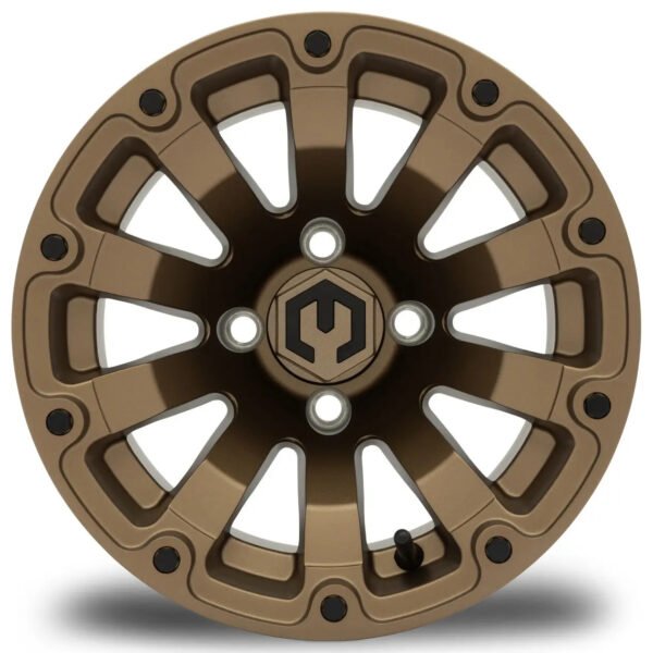 12" BOMBER Matte Bronze Wheels and 215/35-12 Low Profile DOT Tires Combo - Set of 4 - Image 6