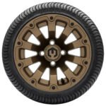 12" BOMBER Matte Bronze Wheels and 215/35-12 Low Profile DOT Tires Combo - Set of 4 - Image 3