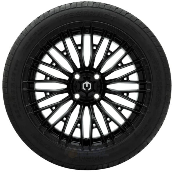 16" REAPER Gloss Black Wheels and 225/40R16 Street DOT Tires Combo - Set of 4 - Image 4