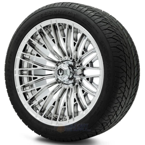 16" REAPER Chrome Wheels and 225/40R16 Street DOT Tires Combo - Set of 4 - Image 2