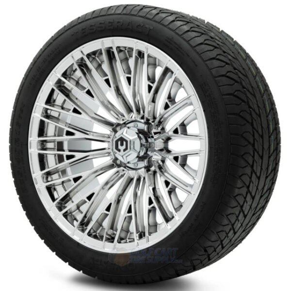 16" REAPER Chrome Wheels and 225/40R16 Street DOT Tires Combo - Set of 4 - Image 4
