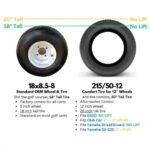 12" TERMINATOR Gunmetal Wheels and 215/50-12 ComfortRide DOT Tires - Set of 4 - Image 3