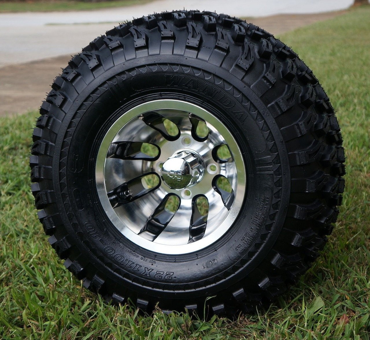 10" REVOLVER Machined Wheels and 22x11-10" All Terrain Tires Combo - Set of 4 - Image 1