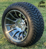 12" TITAN Gunmetal Aluminum Wheels and 215/40-12 Low Profile DOT Tires Combo - Set of 4 - Image 7