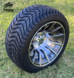 12" TITAN Gunmetal Aluminum Wheels and 215/40-12 Low Profile DOT Tires Combo - Set of 4 - Image 6
