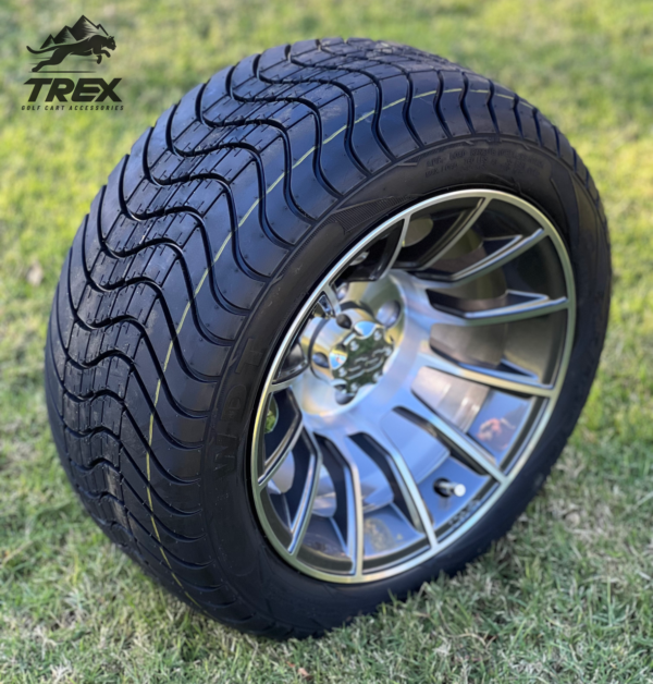 12" TITAN Gunmetal Aluminum Wheels and 215/40-12 Low Profile DOT Tires Combo - Set of 4 - Image 9