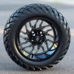 14" BLITZ Black / Milled Wheels and 23x10-14 ARTEMIS STX DOT All Terrain Tires Combo - Set of 4 - Image 2