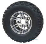 10" BULLDOG Gunmetal Wheels and 20x10-10 DOT All Terrain Tires - Set of 4 - Image 3