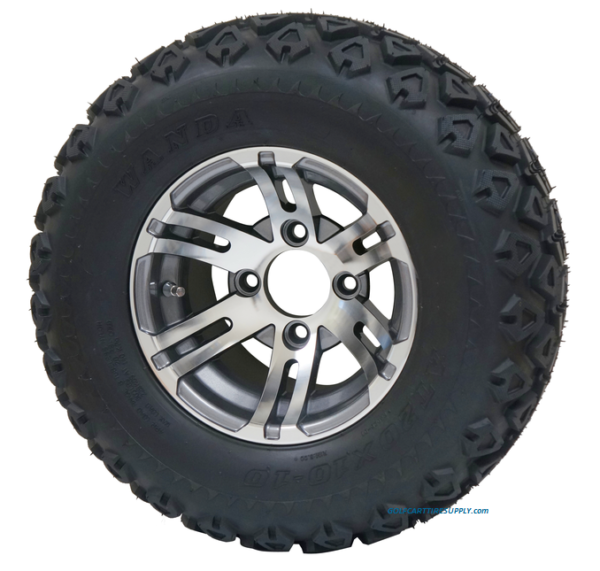 10" BULLDOG Gunmetal Wheels and 20x10-10 DOT All Terrain Tires - Set of 4 - Image 3