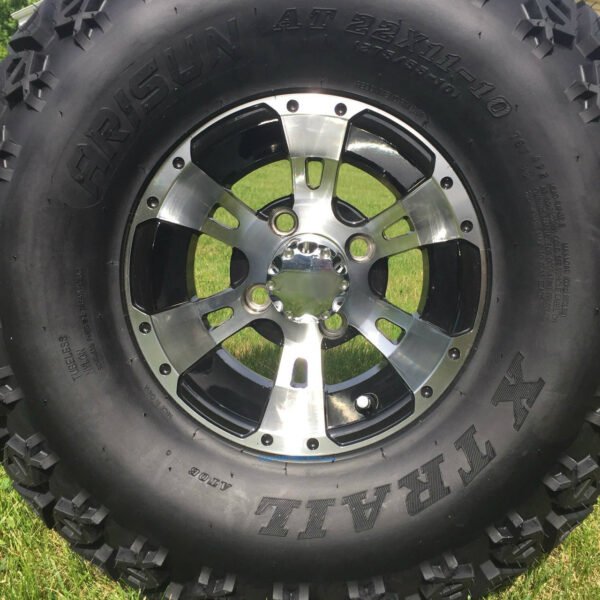 10" RUCKUS Machined Wheels and 22x10-10 DOT All Terrain Tires Combo - Set of 4 - Image 2